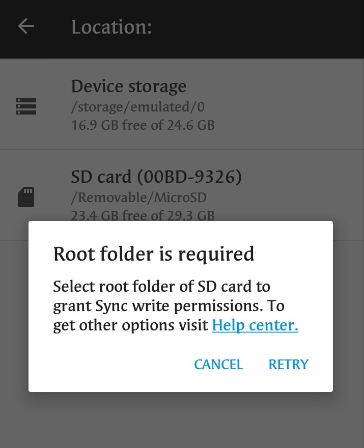 what is the root of an sd card