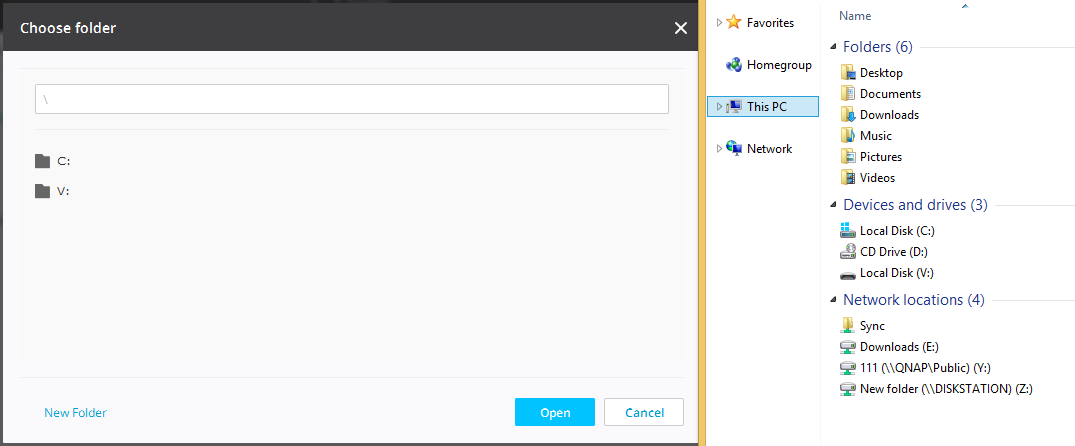 access denied error setting up mapping network drive otixo